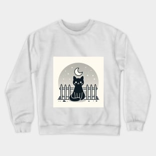 BLACK CAT MOON Crewneck Sweatshirt